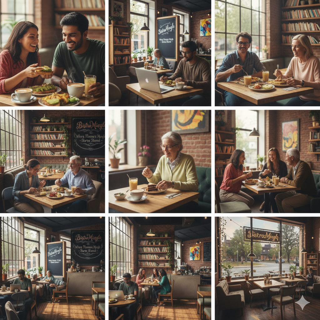 Cafe gallery in Pune capturing the welcoming vibe of BistroMingle